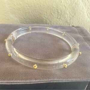 Alexis Bittar Clear and Gold Bracelet